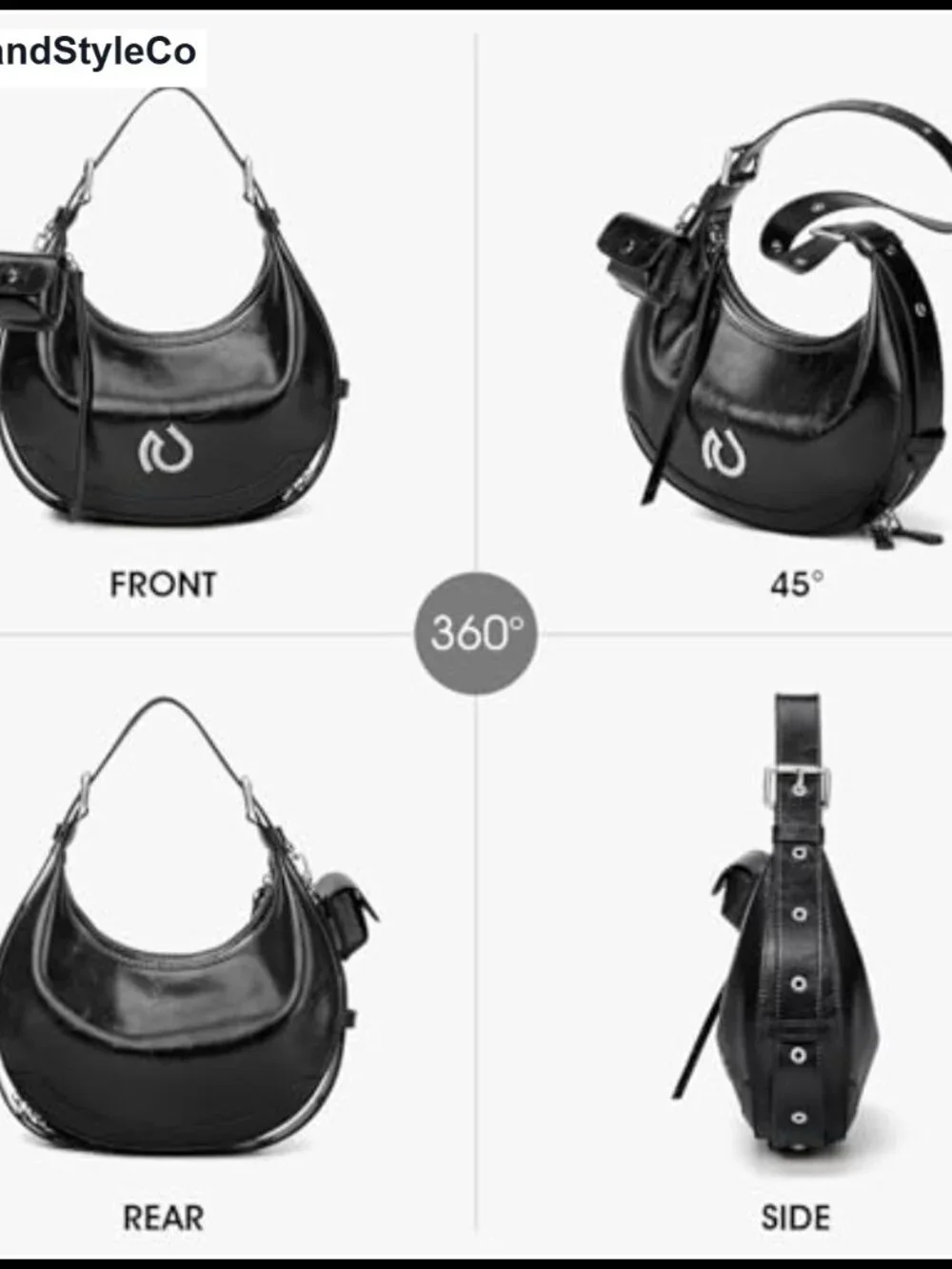 Genuine Leather Hobo Bag Crossbody Shoulder Purse Women Satchel Handbag